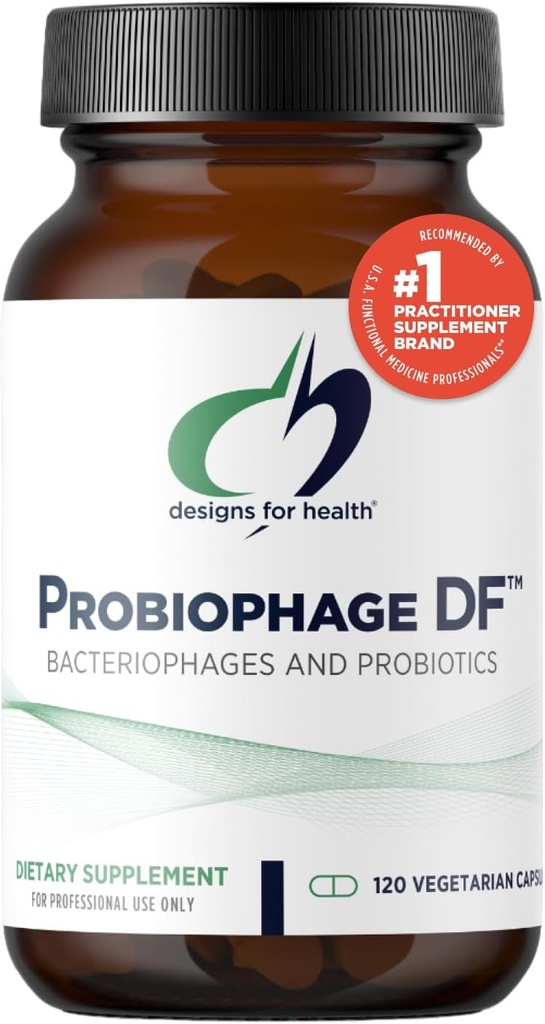 Progetti per la salute Probiophage DF - Bacteriophage Prebiotic + Integratore Probiotico - Probiotici per la digestione + Supporto Immune - Dairy Free Pre e Pro Biotics in capsule di rilascio ritardato (120 Count)