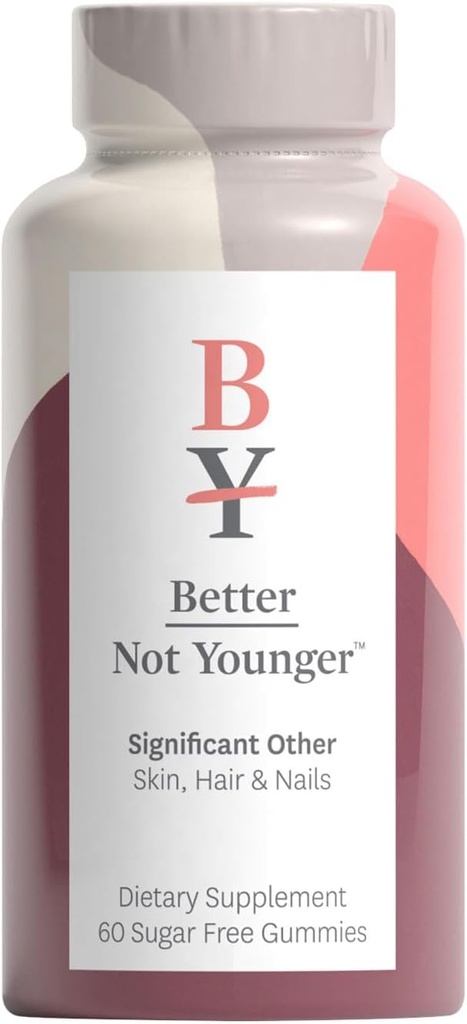 Meglio non più Giovane Significativo Altri Capelli, Skin & Nails Supplemento - Zucchero-Free Gummies per la crescita dei capelli con vitamina A & Biotin - Trattamento di crescita dei capelli delle donne senza crudeltà - 60ct, aroma di fragola