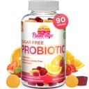 Probiotici Gummies Sugar Free- 3 miliardi di CFU Ridurre Gas, Bloating - Probiotici per Donne, Bambini e Mens Probiotici- Bacillus Coagulans- Naturale, Vegan, Vegetariano, Kosher, Halal –90 Probiotici della pancia
