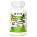 DEVA Vegan Glucosamine MSM & Chondroitin + Turmeric, CMO, Boswellia, Acido ialuronico & More, Formula non animale migliorata, 90 compresse