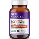 Nuovo Capitolo Calcium Supplemento - Bone Strength Organic Calcium con Magnesio, Vitamina D3+K2, 70+ Minerali di Trace per la salute di ossa, senza glutine, Facile da ingoiare compresse sottili - 180 Conte