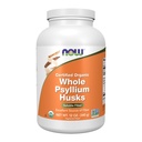 NOW Integratori alimentari, Intero Psyllium Husks, Certificato Organico, Progetto Non OGM Verificato, Fibra Solubile, 12-Oncia
