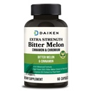 DAIKEN Bitter Melon, Cinnamon & Chromium, 90.000 mg Equivalente Per la dose di resistenza extra, 100% capsule di Melone di Bitter vegetariano con cromo di cannella e zinco, 60 capsule