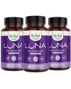 Nested Naturals Luna Herbal Sleep Supplement con Melatonin, radice di Valerian, camomilla | 180 capsule vegane (3-Pack) - 60 capsule per bottiglia