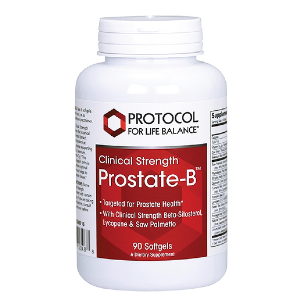 PROTOCOLLO PER LA VITA BALANCE Prostatico-B Resistenza Clinica - Integratore per la salute della prostata per gli uomini - con Beta Sitosterol, Lycopene & Saw Palmetto - Halal & Dairy Free - 90 Softgels