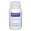 Pure Encapsulations Synergy K - con vitamina K1, K2 & D3 - Supporta le ossa, i vasi sanguigni, l'elasticità vascolare e l'utilizzo del calcio* - Include Cholecalciferol - Gluten Free & Non-GMO - 60 capsule