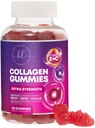 Peptidi di collagene Gummies con 2500 mcg Biotina - Integratore multi collage di proteine idrolizzate I & III con Vitamina C & Zinc - Supporto per capelli, pelle, chiodi, Pomegranato gustoso - 120 Gummies