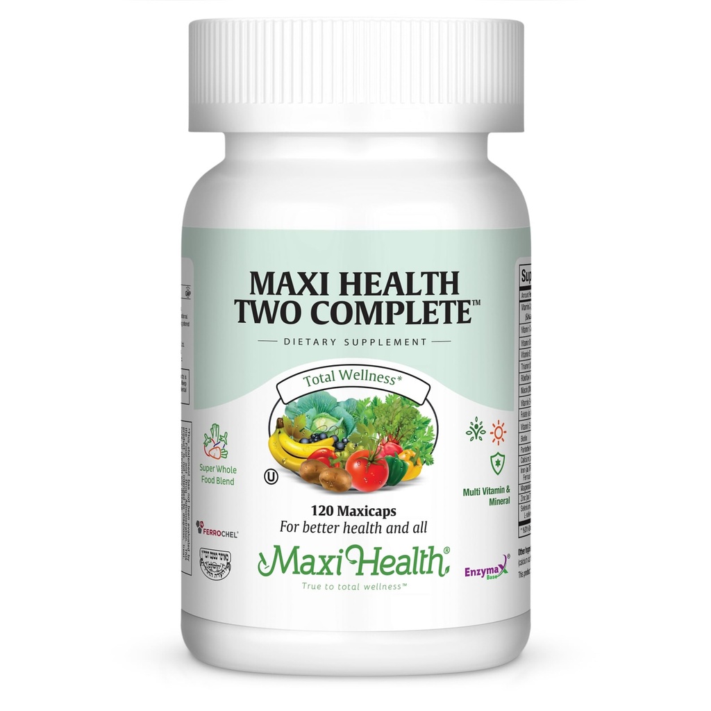 Maxi Health Two Complete - Multivitaminici e minerali - Full Potency - 120 Capsule - Kosher