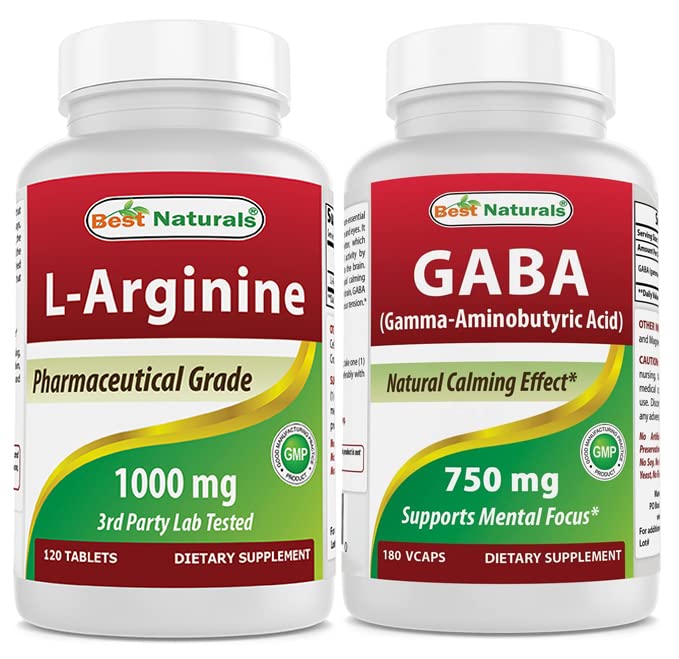 I migliori naturali L-Arginina 1000 mg & GABA Supplemento 750mg