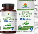 Brieofood Organic Aloe Vera 1500mg, 45 Serve, Vegetariano, Senza Glutine, 90 compresse vegetariane