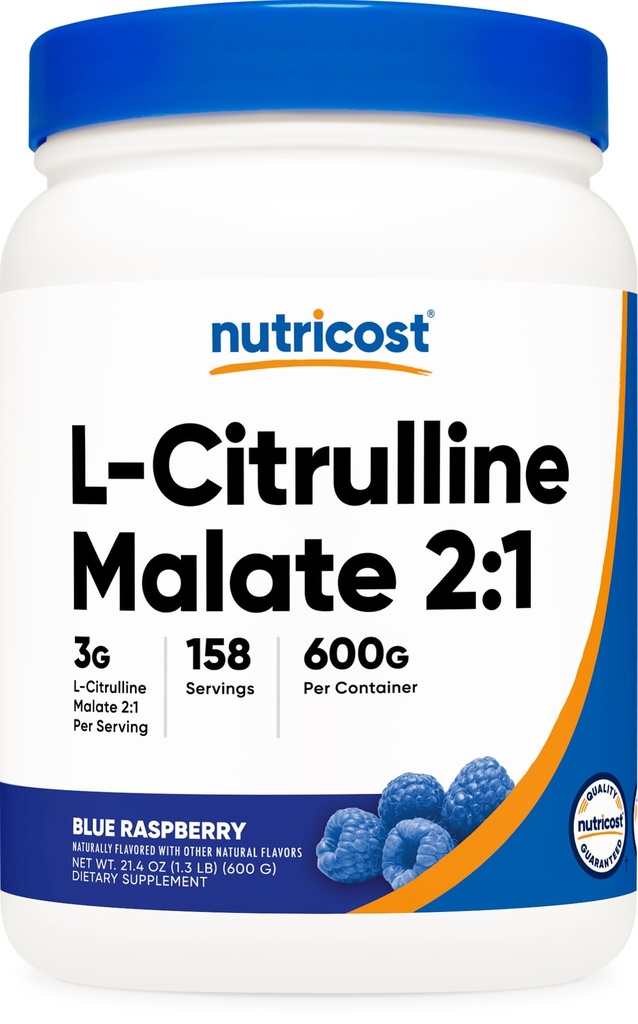 Nutricost L-Citrulline Malato 2:1 (600 Grammi) (Blue Raspberry)