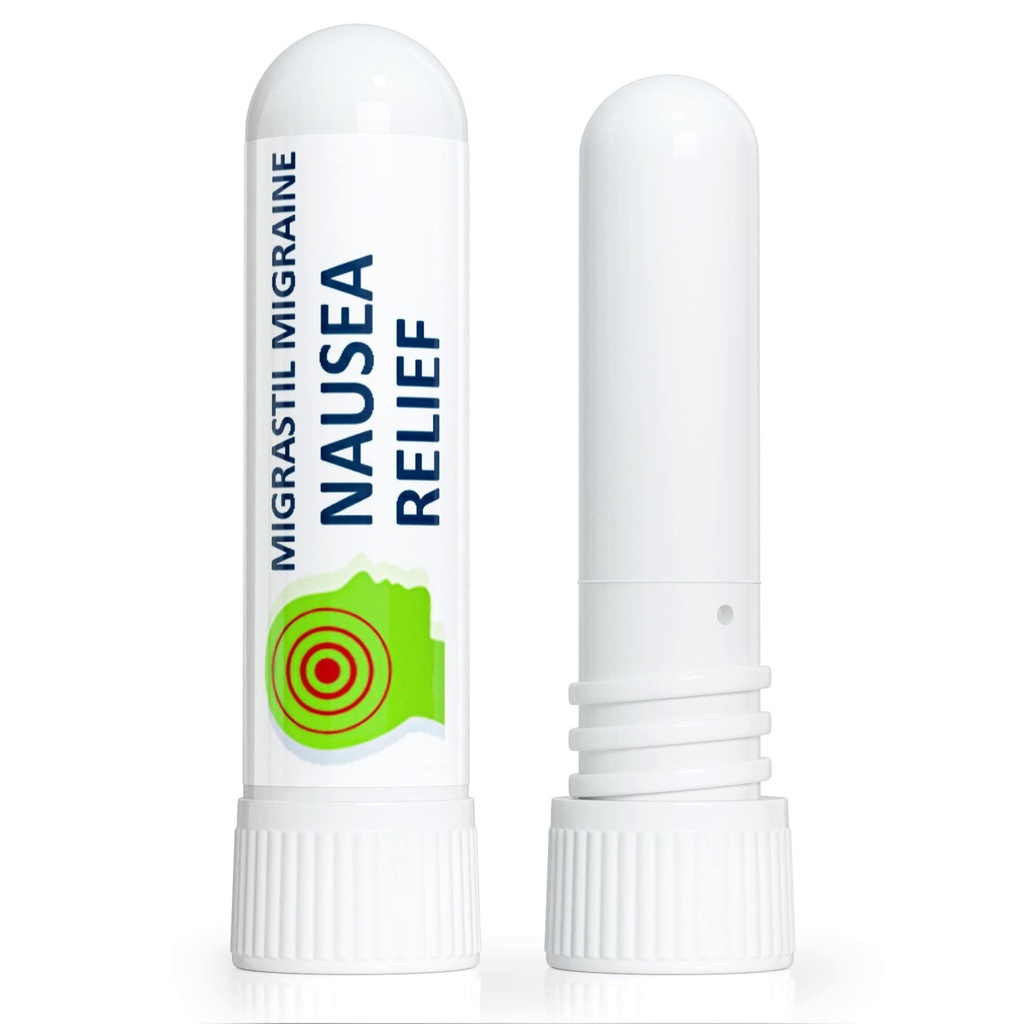 Basic Vigor Migrastil Nausea Inhaler (2-Pack) - Pocket Size Aromatherapy Stick per la queasiness - Tutto naturale, Guida rapida