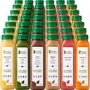 7 giorni Protein Juice Cleanse by Raw Fountain, All Natural Raw Detox Cleanse, Cold Pressed Fruits, Verdura, Vanilla and Chocolate Flavor, Tasty and Energizing, 42 Bottiglie 12oz, 3 Ginger Shots