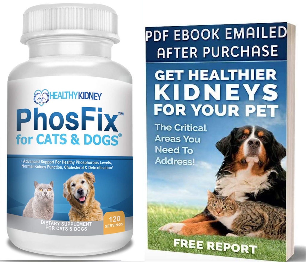 PhosFix per gatti e cani: Phosphorus Binder per gatti e cani per sostenere normali livelli di fosforo e la funzione del rene, Chitosan per il ripristino della salute del rene naturalmente. Un supplemento speciale renale