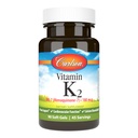 Carlson - Vitamina K2 MK-7 (Menaquinone), 180 mcg, Bone Support, Calcium Biodisponibilità, K2 Vitamin, Vitamina K-2, 90 Softgels