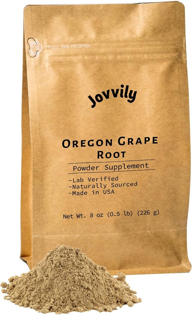 Polvere della radice dell'uva dell'Oregon - 8 oz - Ingrediente singolo, supplemento di erbe