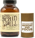 The Brain Pill 90 Capsules – Organic Brain Booster Supplement - Memory Pills for Brain w/ Ginkgo Biloba Capsules, Lion’s Mane & Sage - Brain Booster Supplemento per Focus, Memory, Clarity, Energy