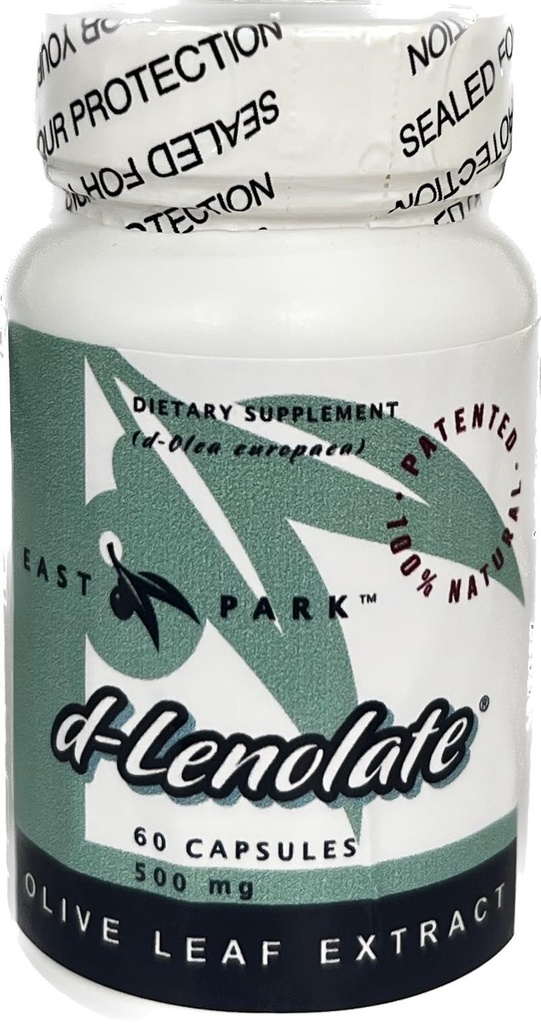 Est Park Olive Leaf Extract (OLE) Super Strength d-Lenolate 500mg | 18% o Più Oleuropein Immune System Booster | 60 Capsule Vegetariani (Non OGM)