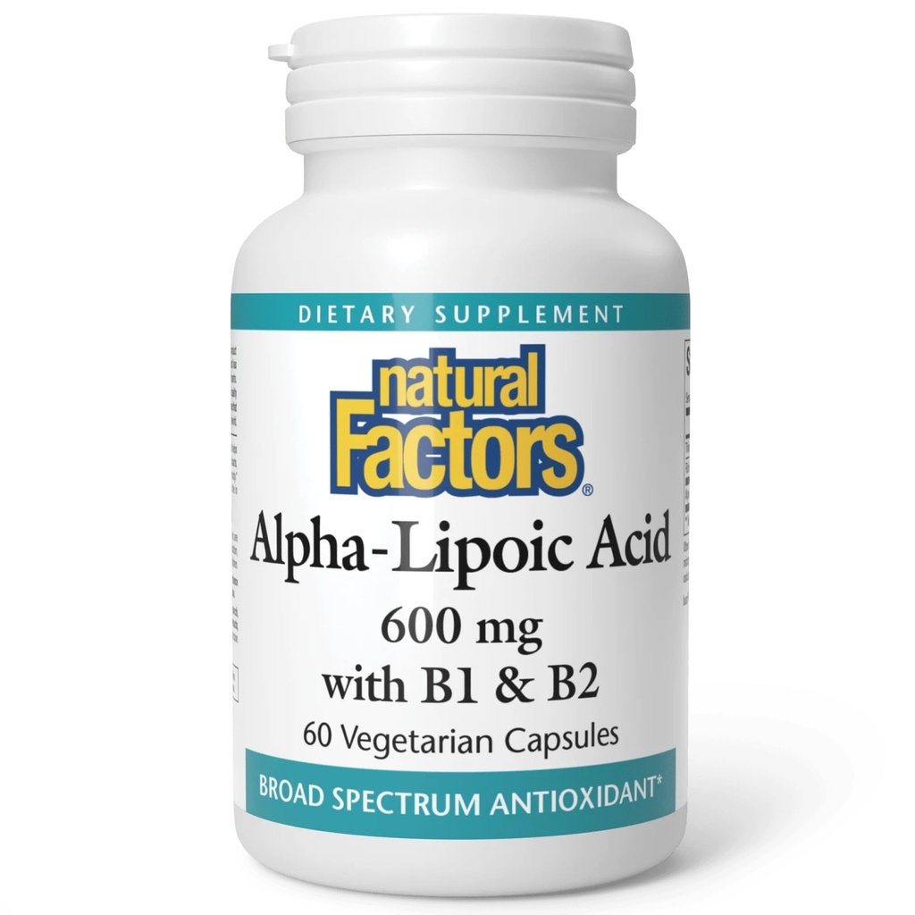 Fattori naturali Acido alfa-lipoico + B 600 mg, 60 capsule