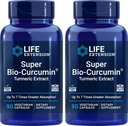 Estensione di vita Super Bio-Curcumin Estratto di curcuma 400mg, 90 Caps Veg (Pack of 2) - Capsule Vegetariani - Non-GMO - Altamente assorbibile