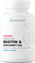Integratore Biotina ad alta potenza - Vegan Vitamin B7 Formula con Creatina e Olio di cocco - Pelle più sana, Ricostruzione Unghie e Capelli - Non OGM & Gluten Free - 2500 mcg
