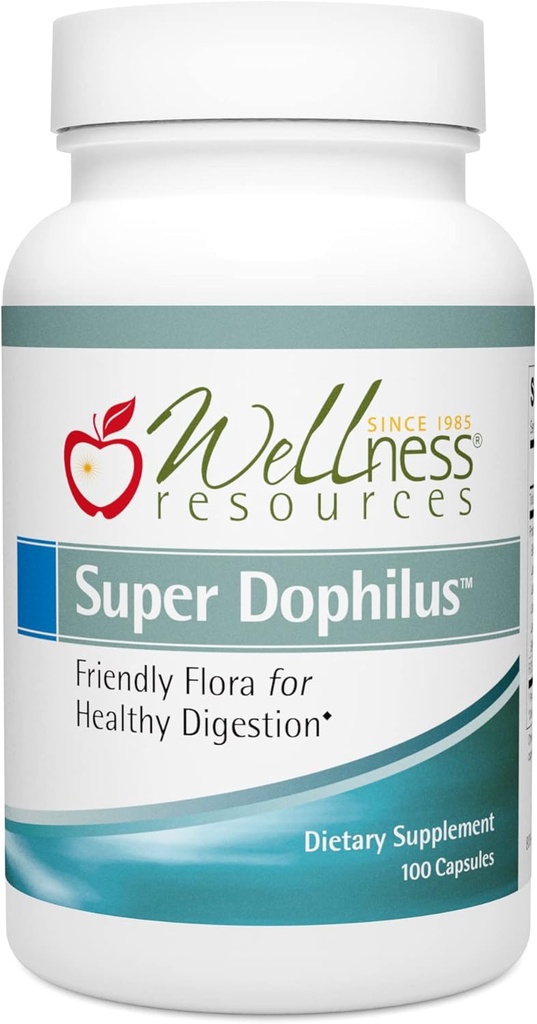 Super Dophilus Probiotici ad alta potenza + FOS prebiotici – 6,8 miliardi di CFU, 6 Hardy Strains, Acid-Resistant Capsules – 100 capsule – Digestivo & Gut Health Support – Soy & Dairy-Free