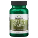 Swanson Grape Seed Green Tea & Pine Bark Complex Health Antioxidant Support Polyphenols OPCS Herbal Supplement 60 Capsules (Caps)