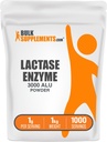 BulkSupplements.com Lactase Enzyme (3000 ALU) Polvere - Lactase Enzyme Supplement, Digestive Support - Gluten Free, 1g per Serving, 1kg (2.2 lbs) (Pack of 1)