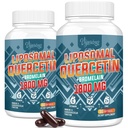 Liposomal Quercetin Phytosome, Quercetin con Bromelain, Zinc & Vitamin C, Bioactive Phytosome Complex, 20X Absorbimento Superiore - 120 Softgels