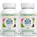 Vital Hair Complex -Hair Vitamine di crescita per le donne e gli uomini -Biotin & Vitamina B -Hair Supplemento di crescita per la pelle e le unghie dei capelli sani -Hormone & Gluten Free -Hair Vitamins for Women