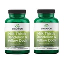 Swanson Milk Thistle, Dandelion & Yellow Dock - Herbal Liver Support Supplement - Integratore naturale che aiuta a mantenere la salute generale e il benessere - (120 capsule) (2 Pack)