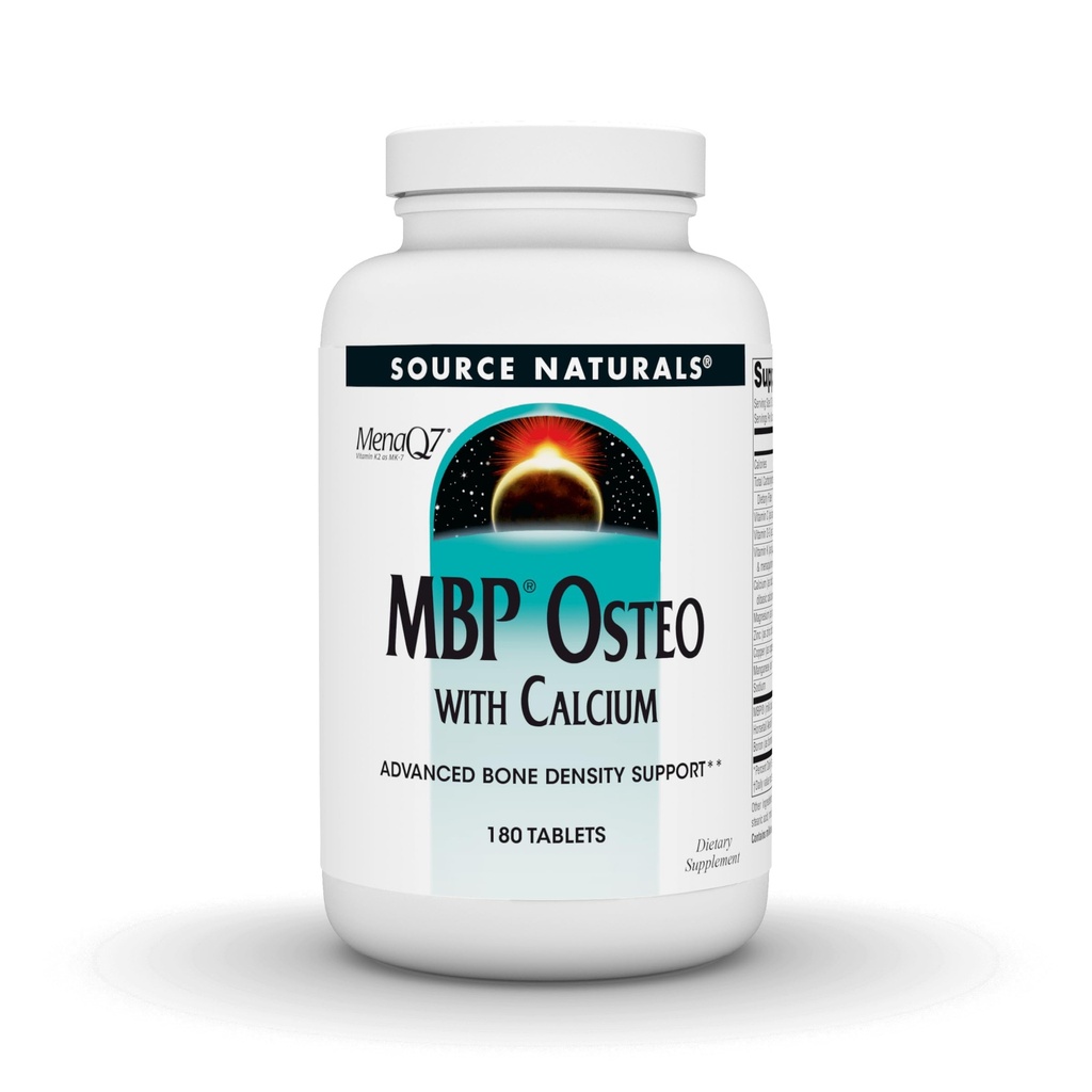 Fonte Naturals MBP Osteo con calcio, supporto avanzato per la densità di ossa*, 180 compresse