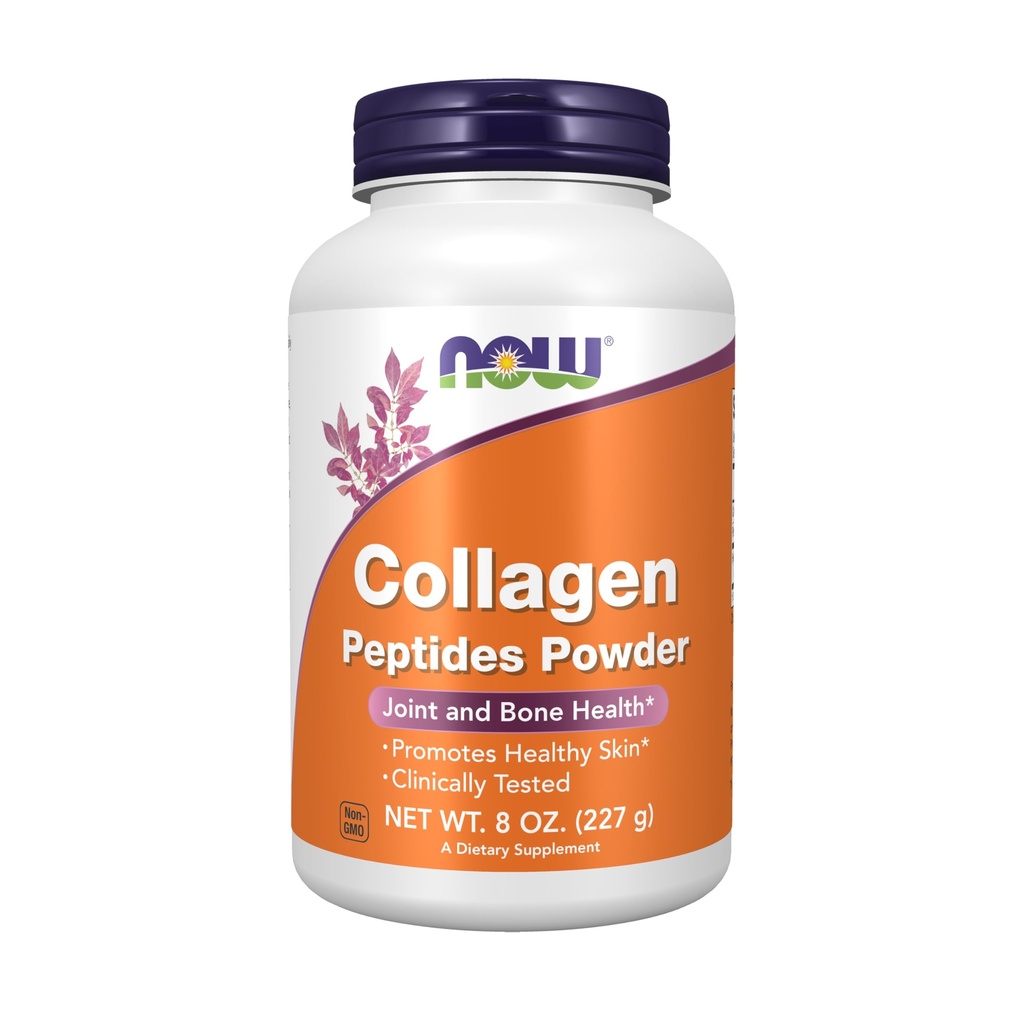NOW Integratori alimentari, Polvere di peptidi di collagene, clinicamente testato, Joint and Bone Health*, 8 once