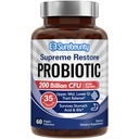 Probiotico per uomini e donne, 200 miliardi di CFU 35 Strains, Prebiotici + Enzimi Digestivi, Supplemento Probiotico Ripristino Supremo, Tomaia, Medio, Basso equilibrio del tratto GI, 60 capsule Veggie, 1 Mese