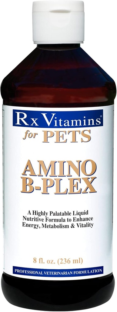 Vitamine Rx per animali Amino B-Plex per cani e gatti - Nutrienti sani Migliorare il metabolismo energetico e vitalità - Bacon Flavor 8 fl. oz.