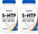 Nutricost 5-HTP 100mg, 240 Capsule Vegetariani (5-Hydroxytryptophan) - Non-GMO & Gluten Free (2 Bottiglie)