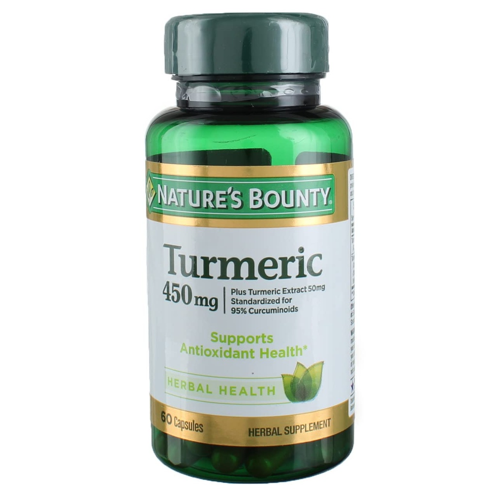 Bounty Turmeric 450 mg Capsule - 60 ct, Confezione da 3
