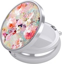 Nipichsha Pill Box, Piccolo Caso Pillola per Purse & Pocket, Cute Travel Medicine Organizer, Portatile contenitore di medicina Holder per tenere vitamine, Farmaci, Olio di Pesce & Supplementi, Fiori di acquerello rosa