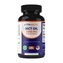 MCT Vitamatico Olio 3000 mg per porzione - 180 Softgels - da olio di cocco - Contiene 55% acido caprilico C8 e 40% acido caprico C10