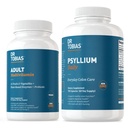 Dr. Tobias Adult Multivitamin & Psyllium Supporta tutti i giorni Energia, Immunità & Healthy Bowel Movimenti con 42 Frutta & Vegatables, Psllium Husk, Bentonite Clay, Flaxseed & Natural Ingredients