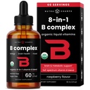 USDA Organic Vitamin B Complex Liquid Drops | B Vitamins Complex Supplemento con B1, B2, B3, B6, B7, B9 & Methyl B12 Gocce per adulti e bambini | Vegan Berry Flavor 2oz | 60 Servings / 2 mesi di alimentazione