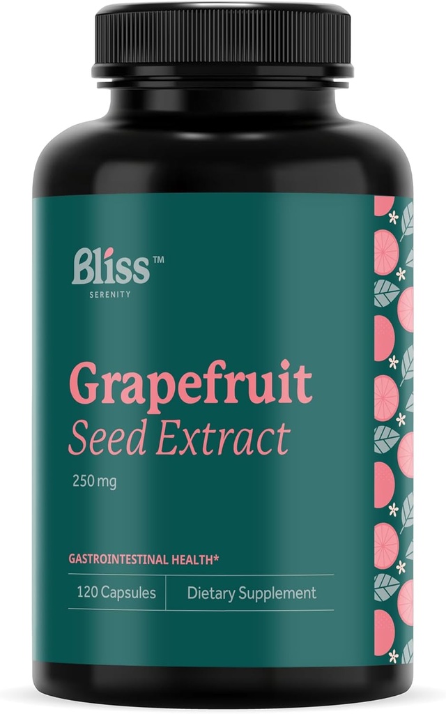 Estratto di semi di pompelmo 250 mg - Forza massima, Non OGM, Senza glutine, Kosher Certificato - 120 Vegcaps, 120 giorni di alimentazione