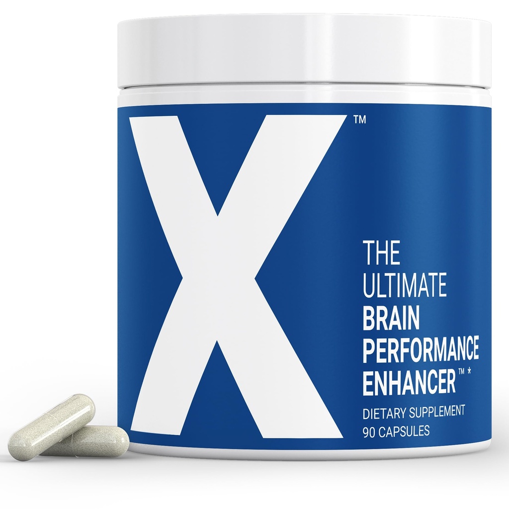 X - The Ultimate Brain Performance Enhancer — La più potente capsula di supplemento del cervello - Aumentare la messa a fuoco, l'energia, la memoria, la concentrazione, la produttività - sostenuta dalla scienza - Nootropic Stack