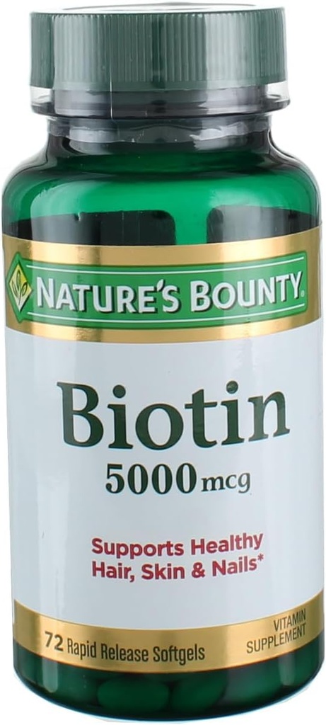 La Bounty Super Potency Biotin 5000mcg - 72 softgels (Pack of 2)