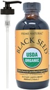 Olio di semi nero biologico NATURAL 16oz - Pressato a freddo Alto Thymoquinone 1.7% USDA Certificato - Potente di origine turca Nigella Sativa Liquido - Vegan Omega 3 6 9, Antiossidante