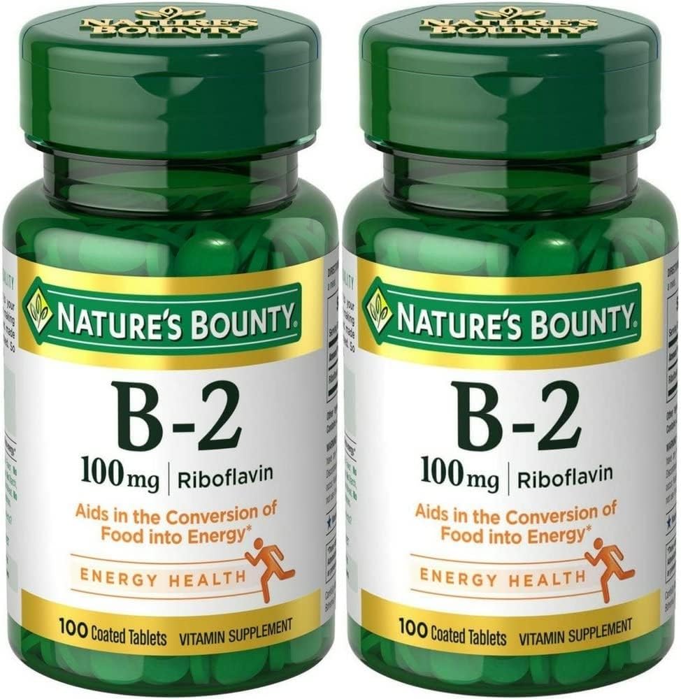 Bounty della natura, vitamina B-2, 100 mg, 100 compresse - Confezione da 2