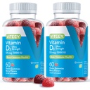 Viteey Vitamin D3 Gummies per adulti e adolescenti - 5000 UI, 125mcg, Ultra Forza - Joint & Muscle Health, Immune Boost - Chewable Vitamin D Gummies - Vegetariano, Gelatin Free - Tasty Berry Aromaed