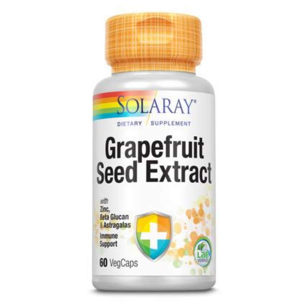 SOLARAY Grapefruit Estratto di semi di formula di immunità capsule, 250 mg | 60 conte