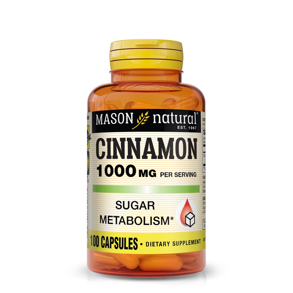 Cannella NATURALE MASON, 1000 mg, 100 capsule (Pack of 3), Integratore dietetico