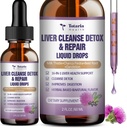 Liquido per la pulizia del fegato, 1100mg di latte di questatle Supplemento radice di leone e 16+ erbe per il supporto del fegato Active Liver Health Formula No Sugar Vegan Non OGM e All-Natural